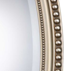 Elegant Beaded Oval Mirror - Polystyrene