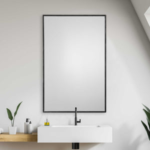 Plain Mirror - Metal and Wood
