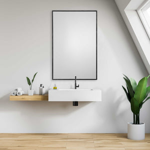 Plain Mirror - Metal and Wood