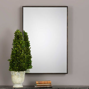 Plain Mirror - Metal and Wood
