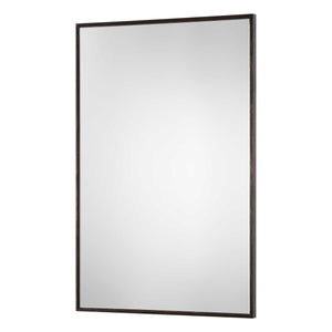 Plain Mirror - Metal and Wood