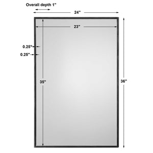 Plain Mirror - Metal and Wood