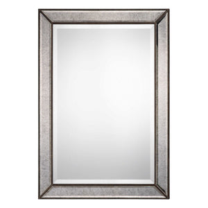 Beveled Antique Mirror - Wood