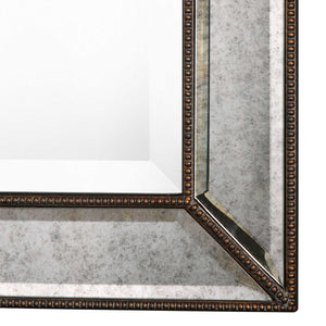 Beveled Antique Mirror - Wood