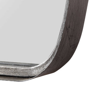 Metal Bank with Rounded Corners Mirror - Iron