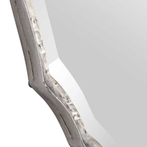 Oval Shaped Silver Framed Mirror - Iron