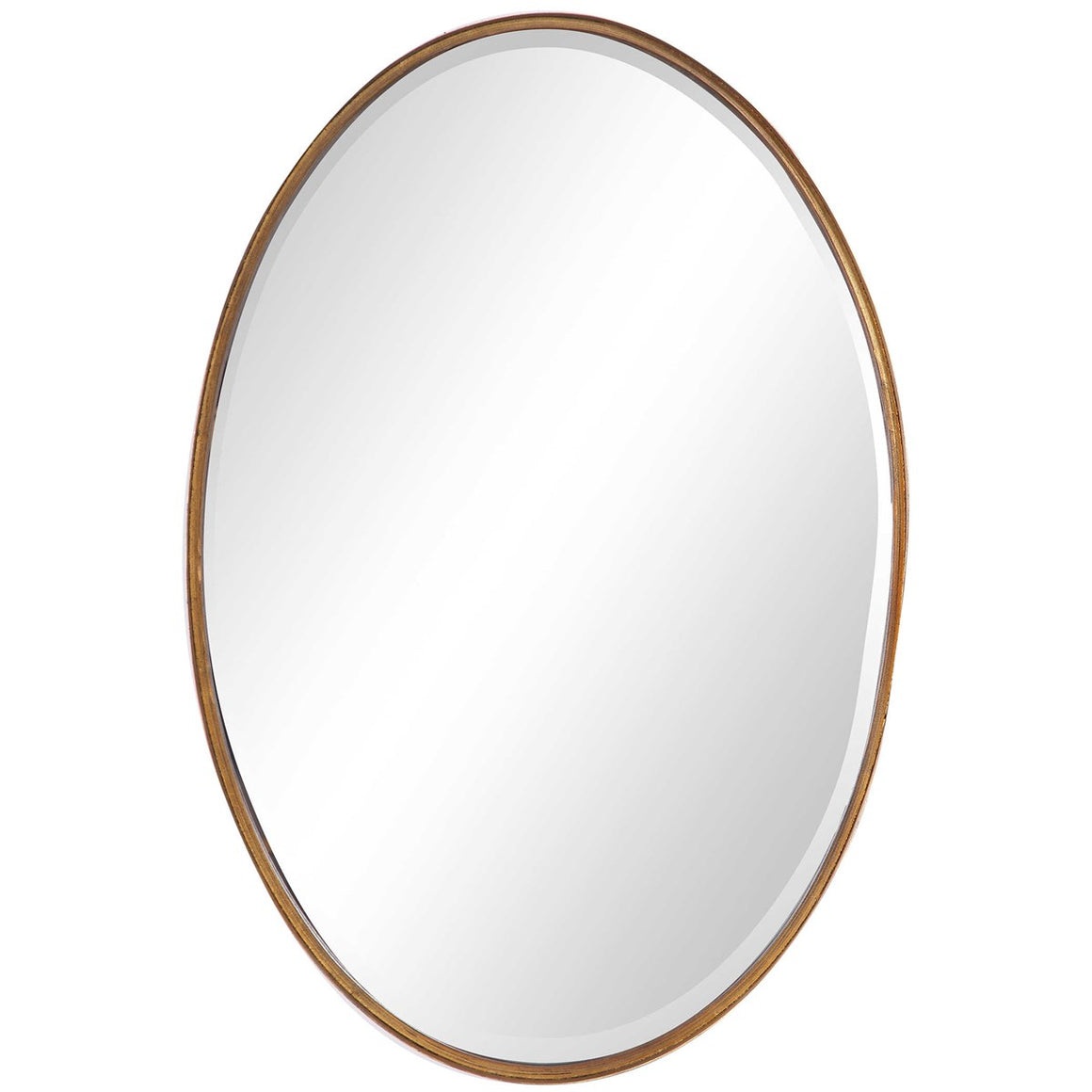 Oval Frame in Gold Leaf Mirror - Iron