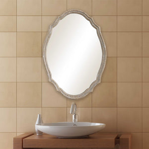 Mirror - Light Ivory in Natural Wood