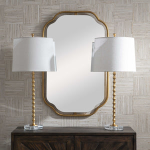 Crystal & Gold Leaf Table Lamp-Set of 2