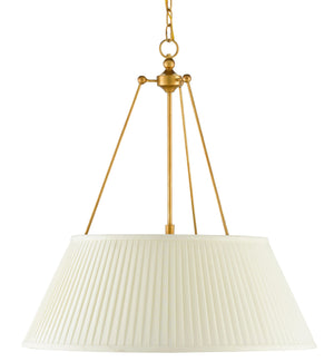 Lytham Pendant - Antique Gold Leaf/White
