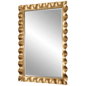 Haya Scalloped Gold Mirror