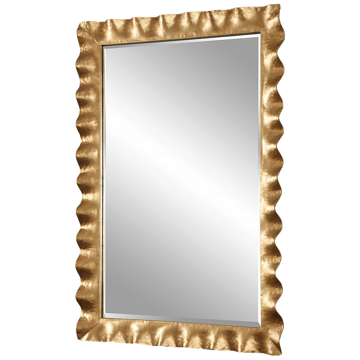 Haya Scalloped Gold Mirror