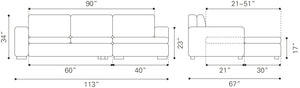 Brickell Sectional Light Gray