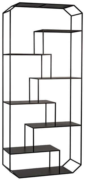 Marquise Bookcase  Black Metal