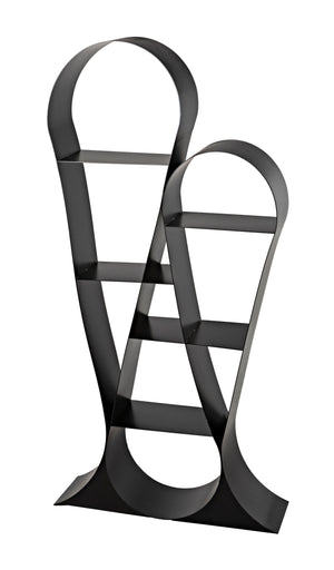 Zaha Bookcase, Black Metal