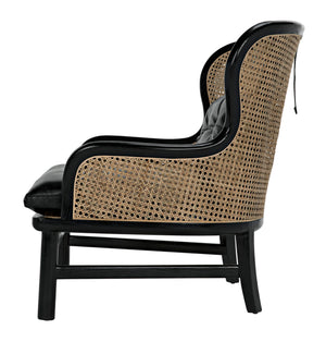 Marabu Chair, Charcoal Black with Leather