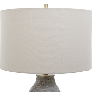 Monacan Gray Textured Table Lamp