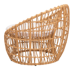 Sasso Accent Chair Beige & Natural