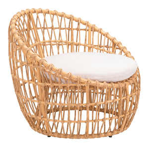Sasso Accent Chair Beige & Natural