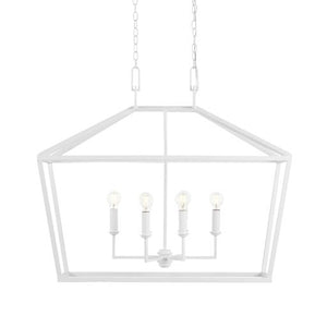 Denison White Rectangular Chandelier