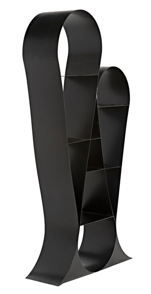 Zaha Bookcase, Black Metal