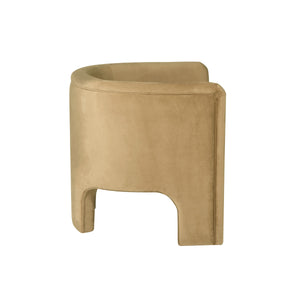 Lansky Barrel Chair in Camel Velvet