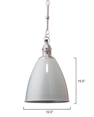 Lacquered Metal Cone Pendant – Grey