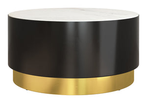 Zeke Coffee Table White, Black & Gold