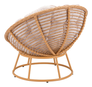 Paz Accent Chair Beige & Natural