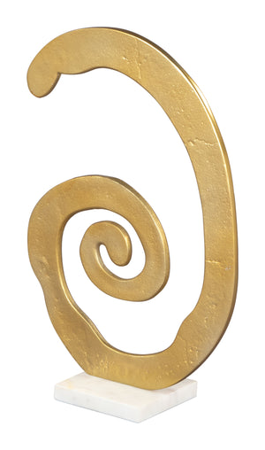 Spiral Table Art Gold & White