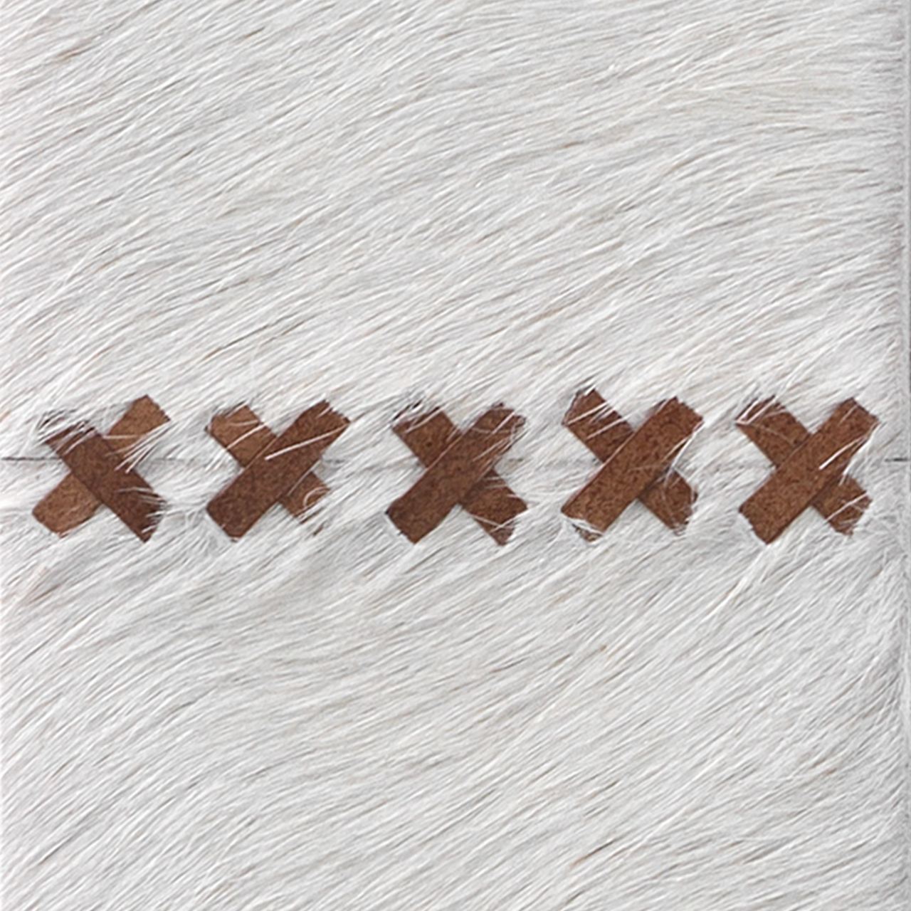 Cross Stitch Rectangle Mirror - White